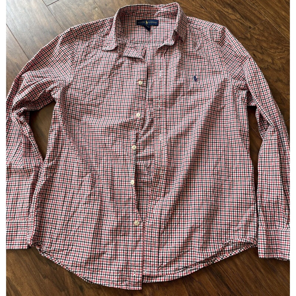 Polo Ralph Lauren Boys Button Up Dress Shirt Red Plaid Extra Large/XL (18-20) - Picture 2 of 5